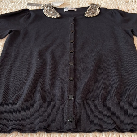 NWT Joseph A. Beaded Collared Cardigan - Picture 8 of 10